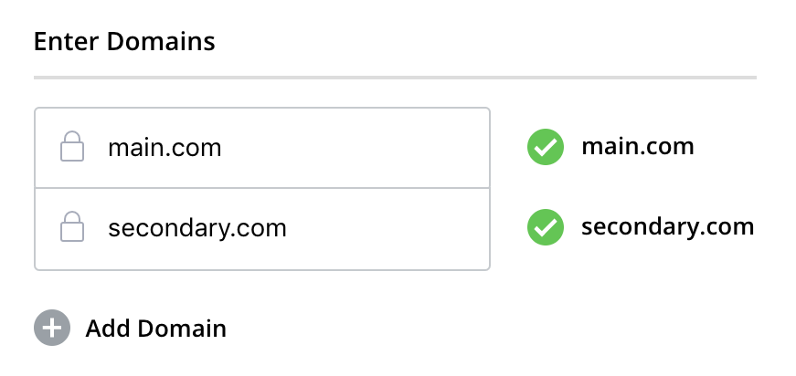 Multiple Domains