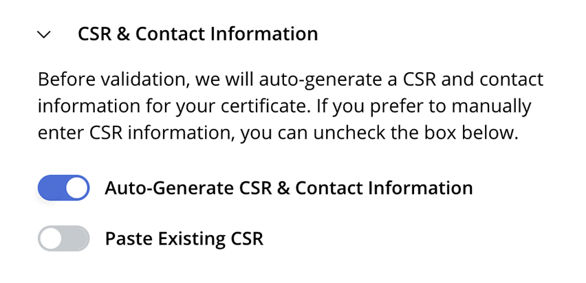 Automatic CSR